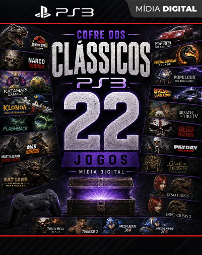 Cofre dos Clássicos 22 jogos Playstation 3 Mídia Digital
