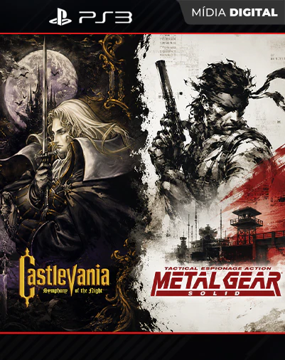 Castlevania: Symphony of the Night + Metal Gear Solid Playstation 3 Mídia Digital