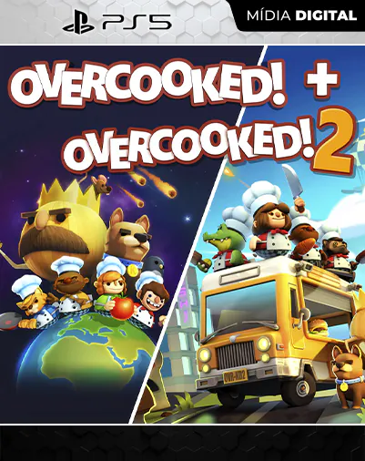 Overcooked! + Overcooked! 2 Playstation 5 Mídia Digital
