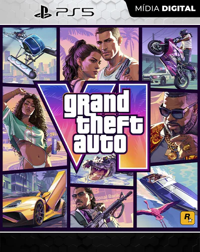 Grand Theft Auto VI GTA 6 Playstation 5 Mídia Digital